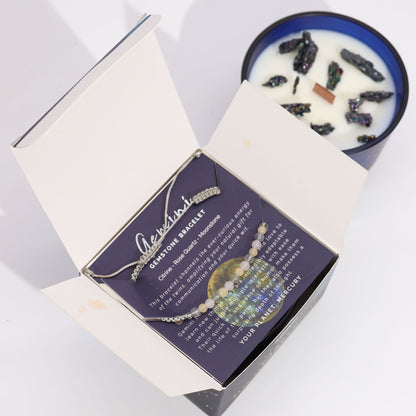 Zodiakljus med kristallarmband – Tvillingarna