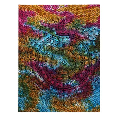 Väggtextil och överkast – mandalaelefant, 130 × 200 cm