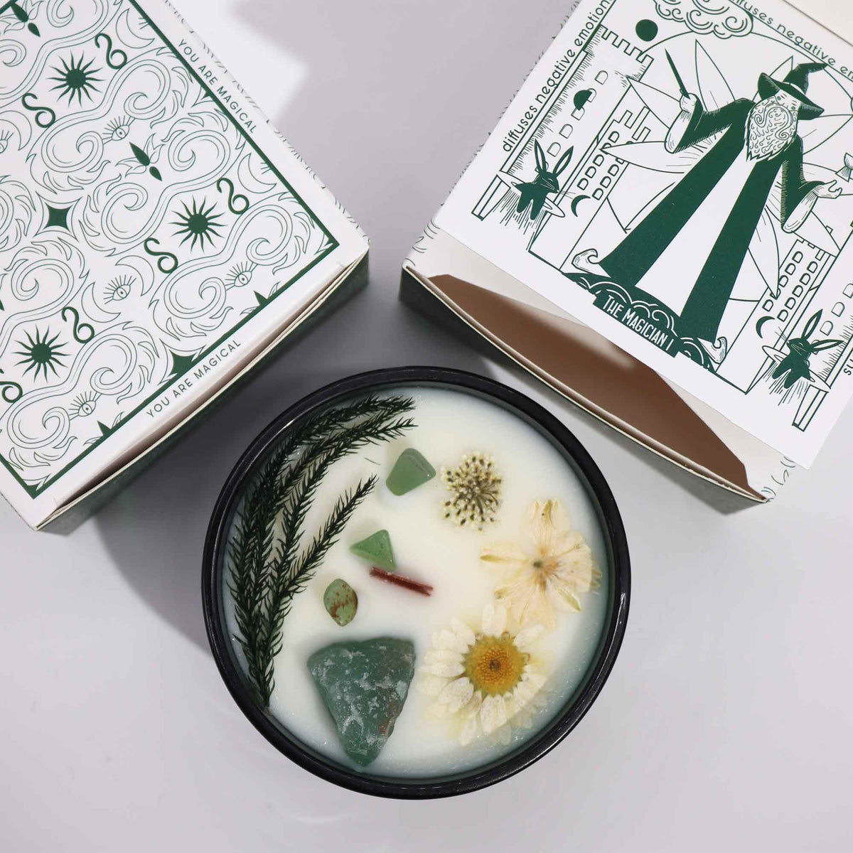 Hop Hare tarotljus – The Magician, jade