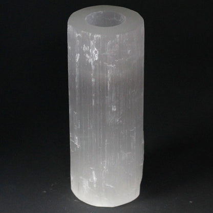 Ljushållare i selenit – cylinder, 20 cm