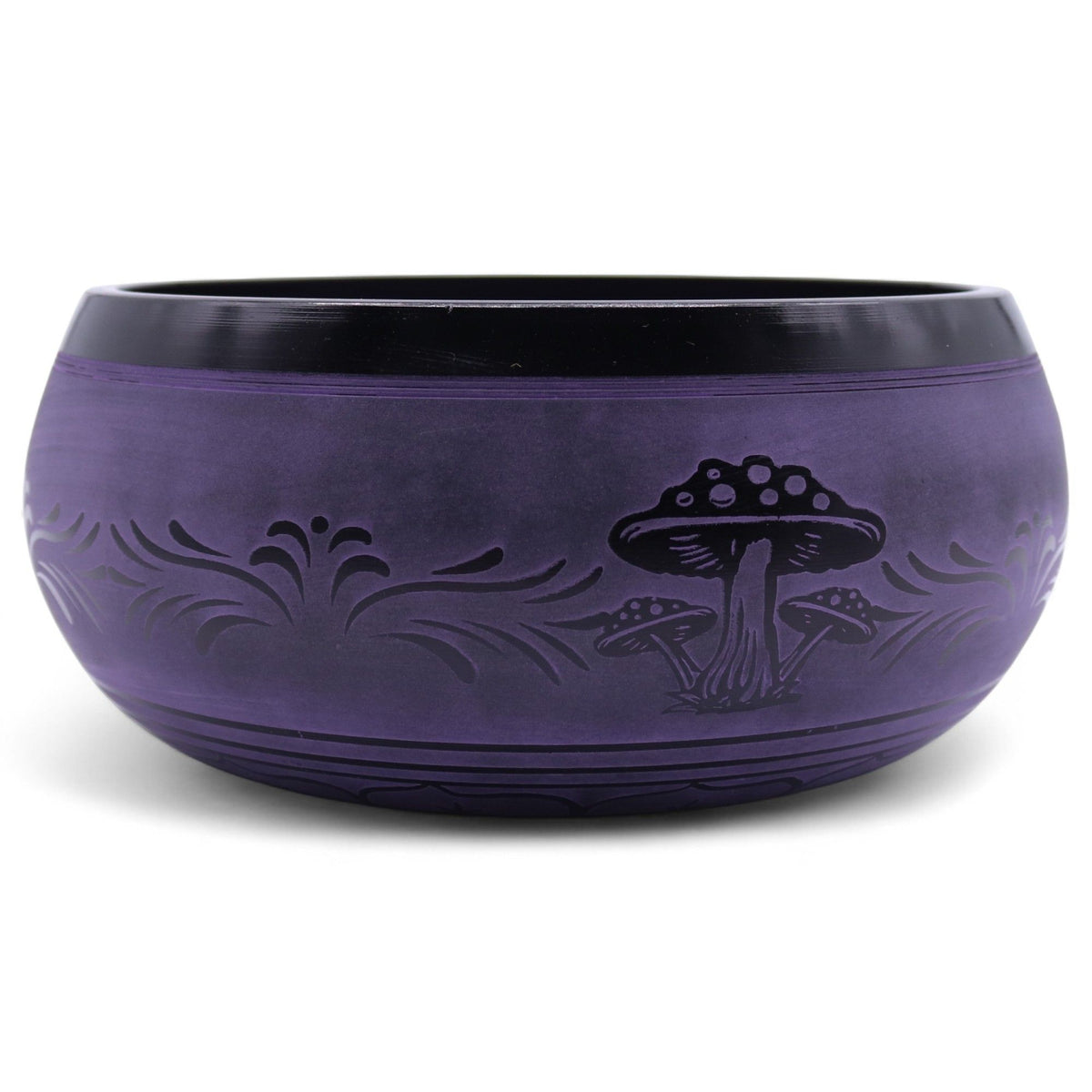 Extra kraftig klangskål i mässing – Mushroom Purple Haze, 23 cm / 1,3 kg