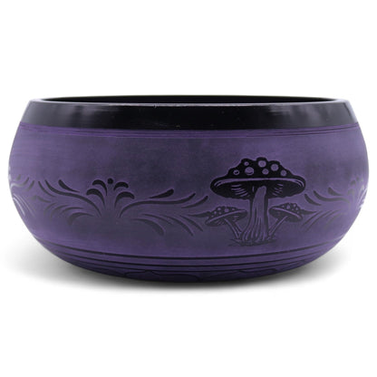 Extra kraftig klangskål i mässing – Mushroom Purple Haze, 23 cm / 1,3 kg