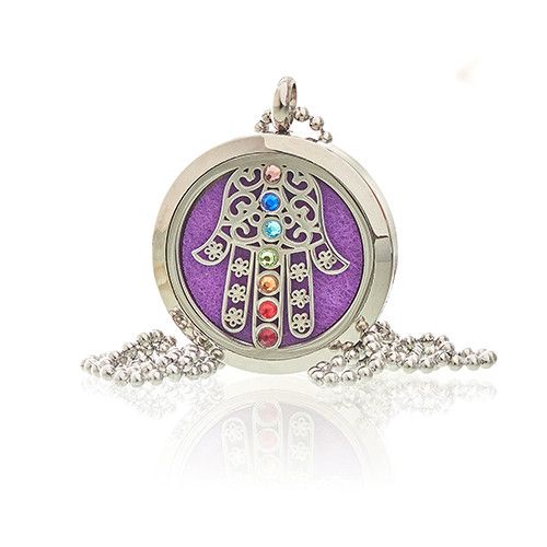 Aromaterapihalsband – Hamsa chakra, 30 mm
