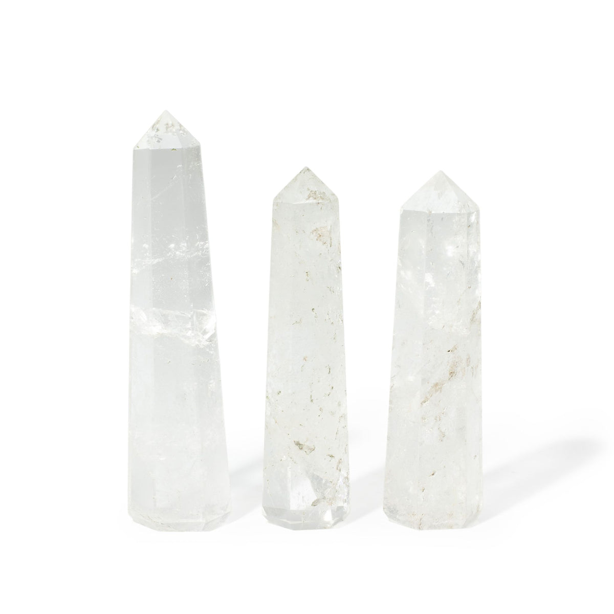 Sexsidig obelisk i bergkristall – ca 11 cm