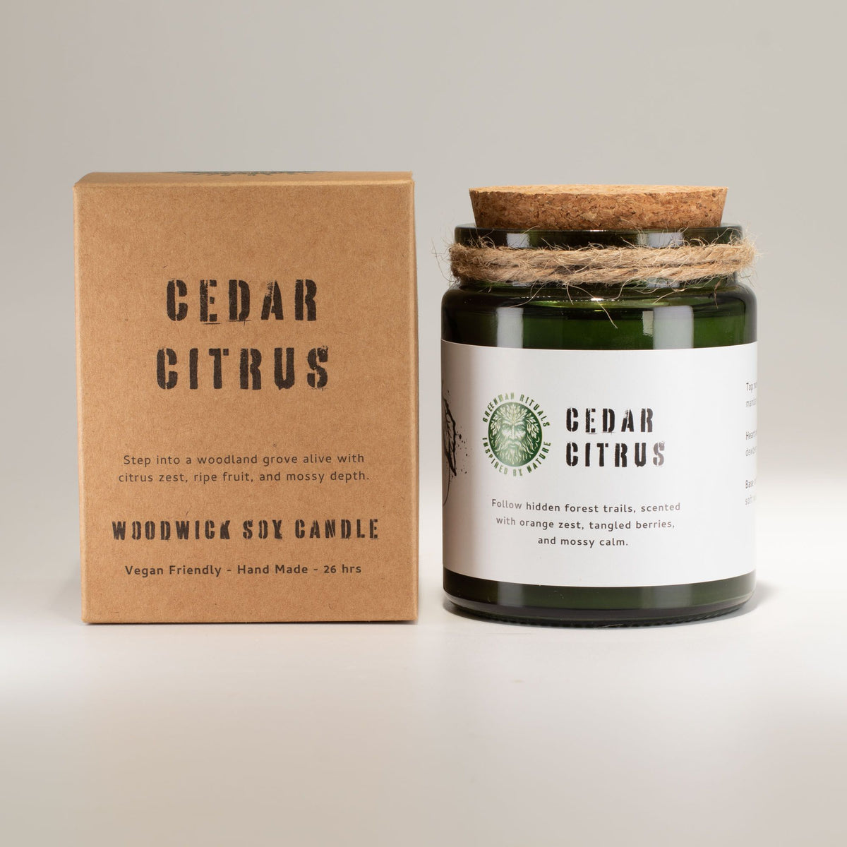 Greenman sojavaxljus med träveke – Forest Resin