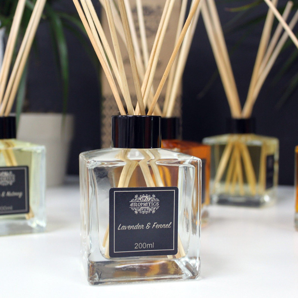 Doftpinnar med eteriska oljor – Lavendel & fänkål, 200 ml