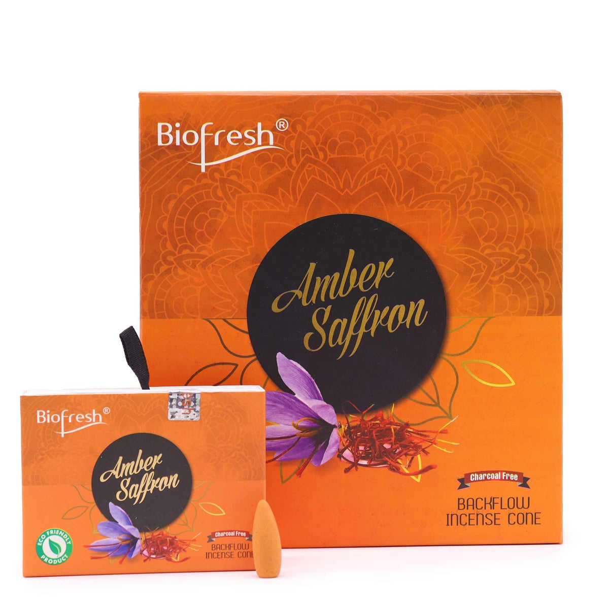 Biofresh backflow-rökelsekoner – Amber & saffran, 40 st
