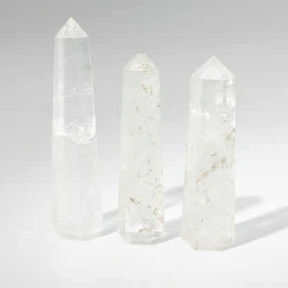 Sexsidig obelisk i bergkristall – ca 11 cm