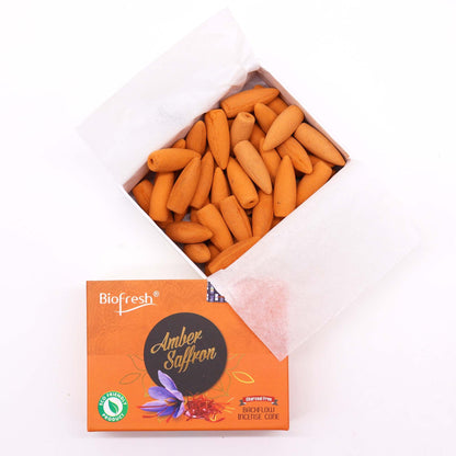 Biofresh backflow-rökelsekoner – Amber & saffran, 40 st
