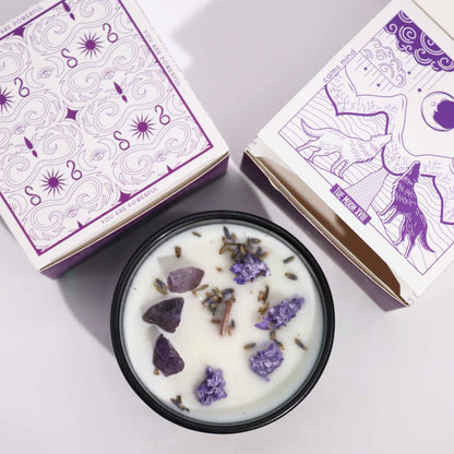 Hop Hare tarotljus – The Moon, ametist