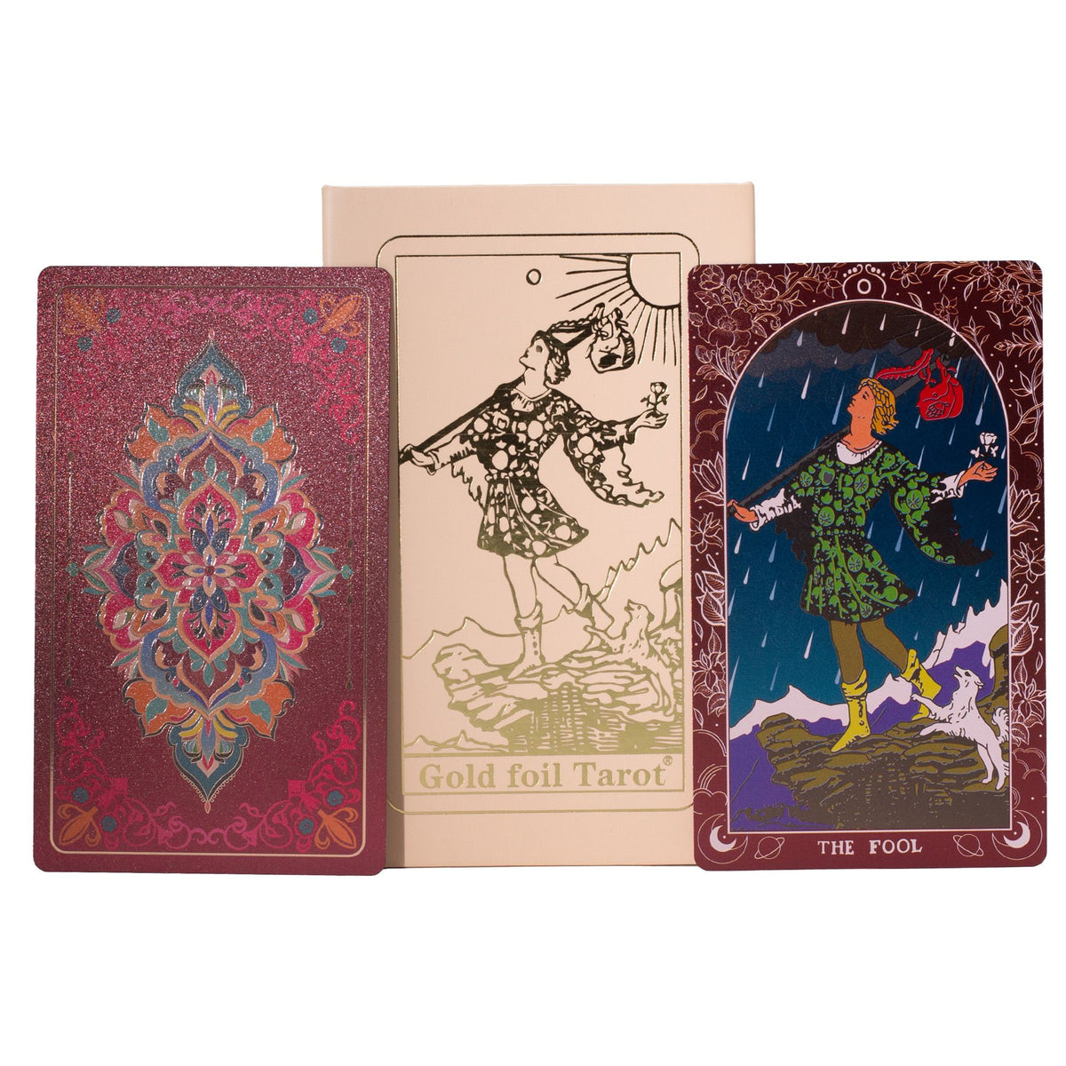 Tarotkort Pink Box – ruby foil & guidebok