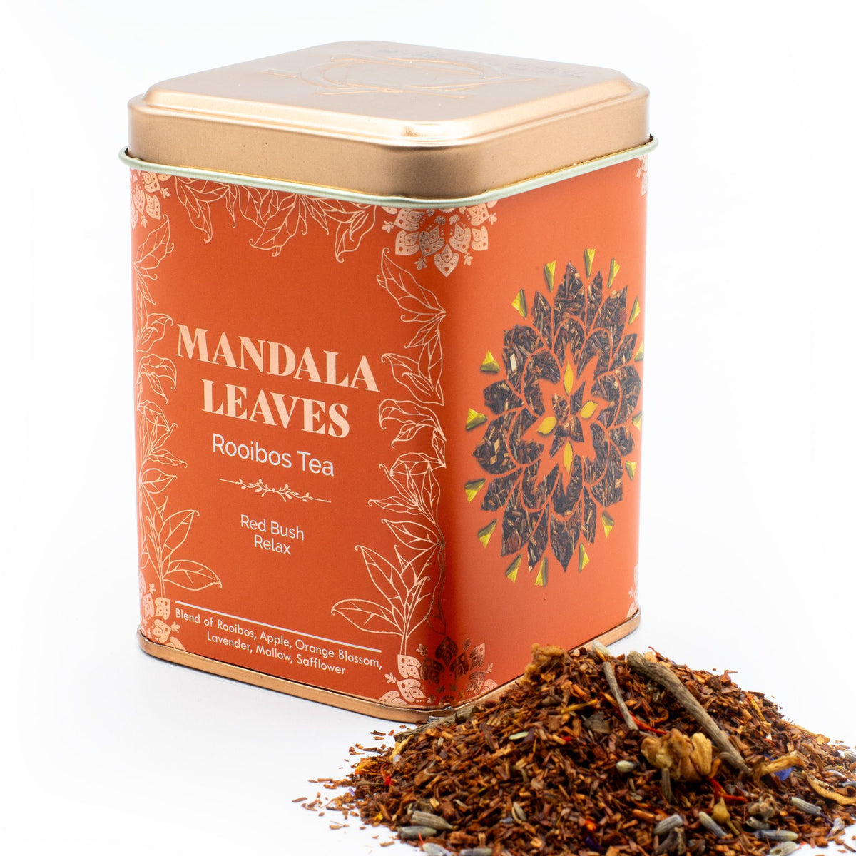 Red Bush Relax – rooibos och lavendel i burk – 50 g
