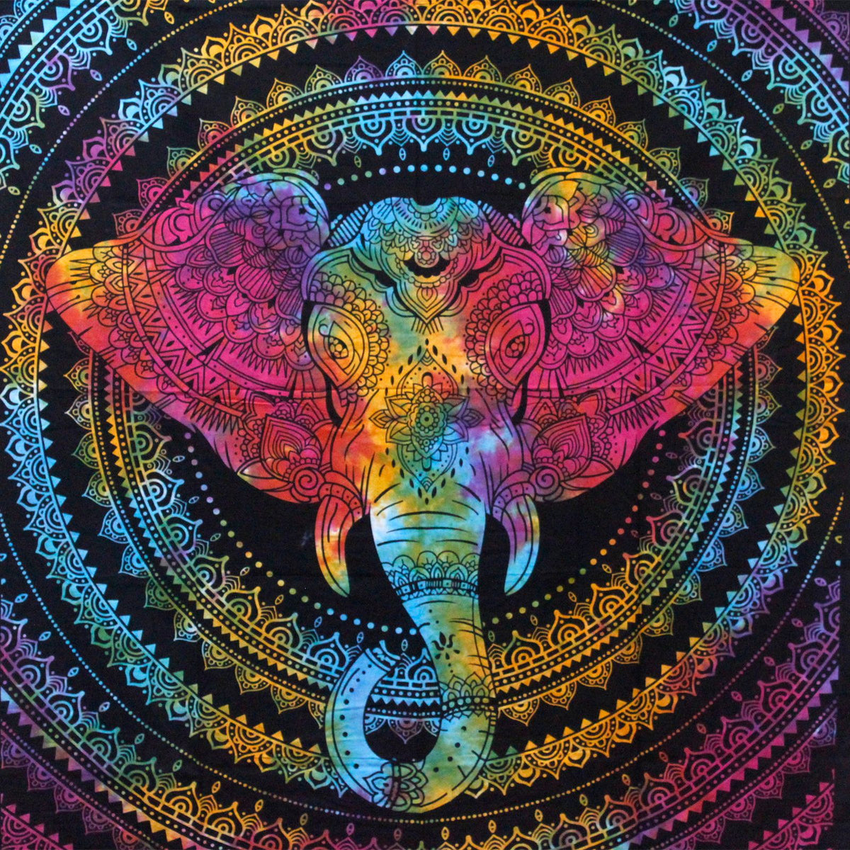 Väggtextil och överkast – elefanthuvud, 130 × 200 cm