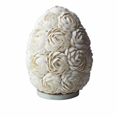 Bordslampa med snäckskal – Rose Oval, 20 cm