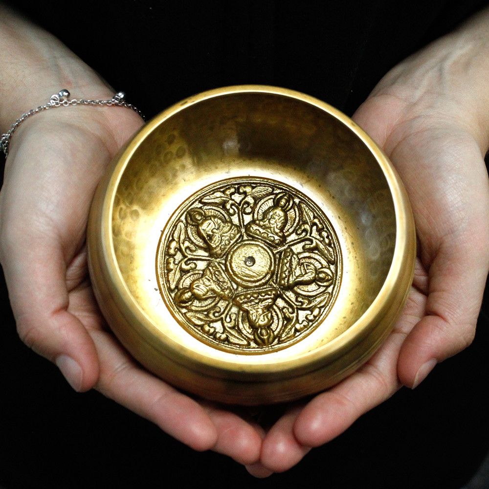 Klangskålsset – Fem Buddha, 10 cm