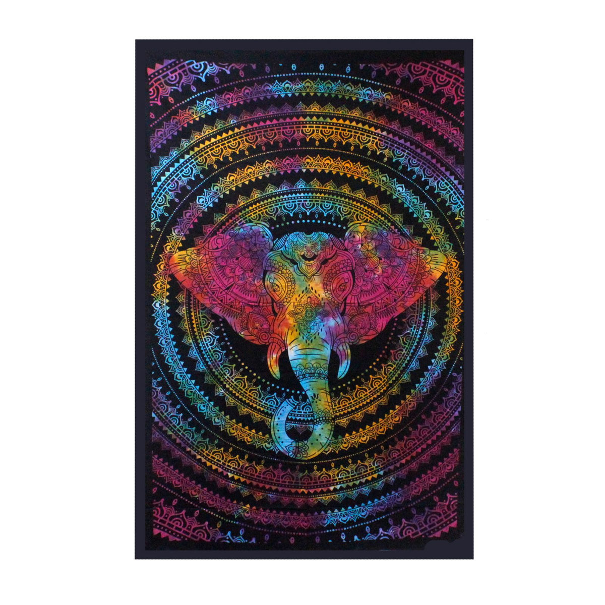 Väggtextil och överkast – elefanthuvud, 230 × 200 cm