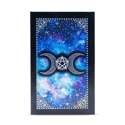 Tarotkort – Moon Face i blå folie + guidebok