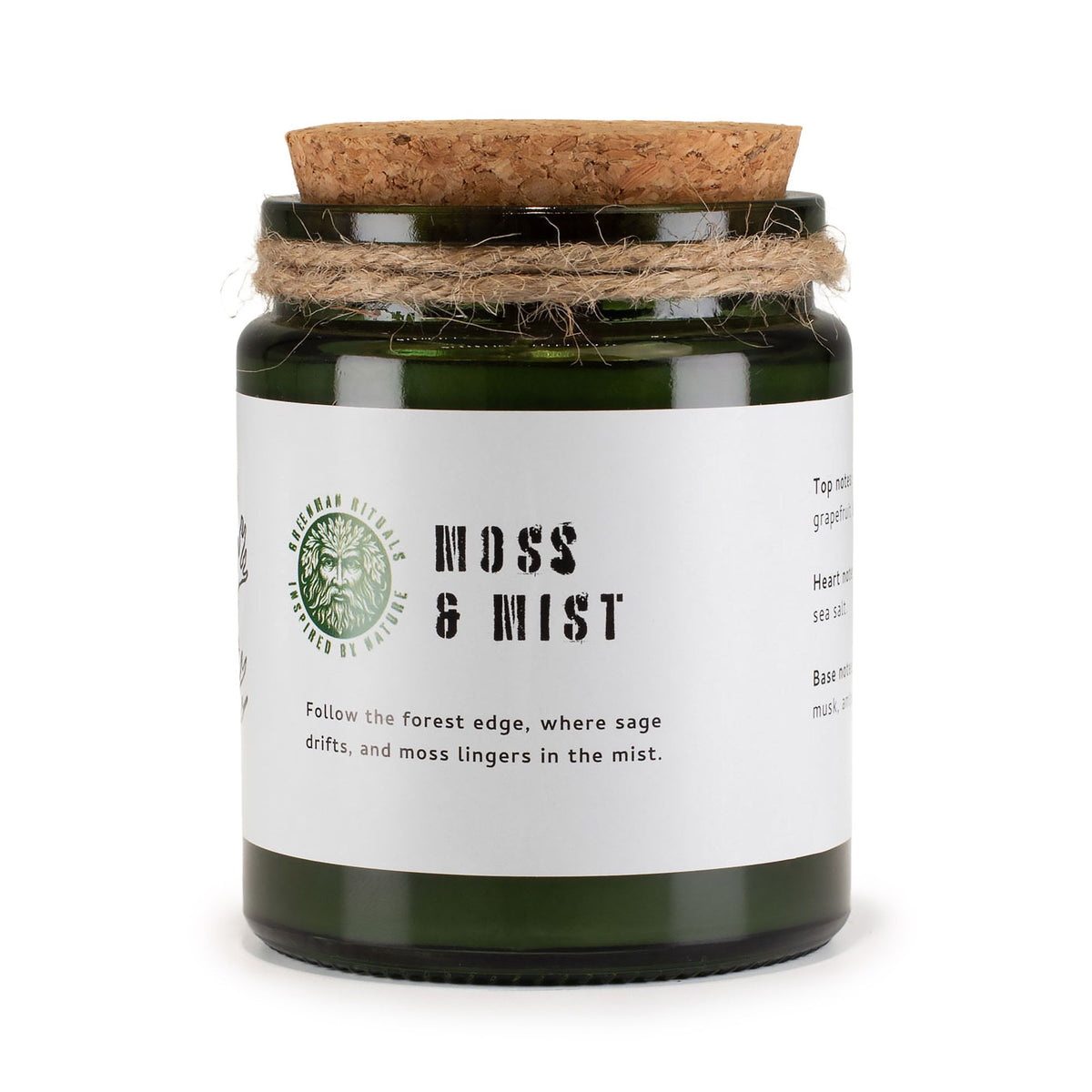 Greenman sojavaxljus med träveke – Moss & Mist