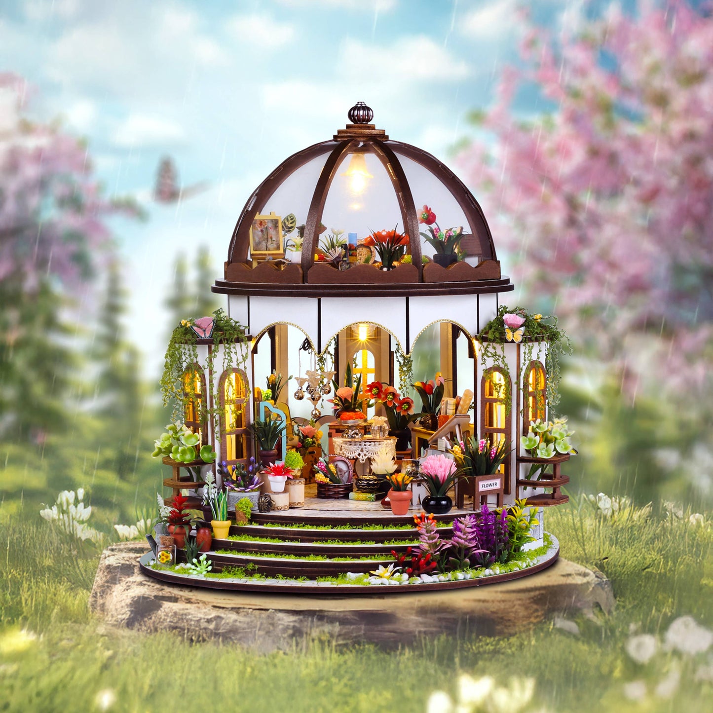 DIY miniatyrhussats: Växthusoas