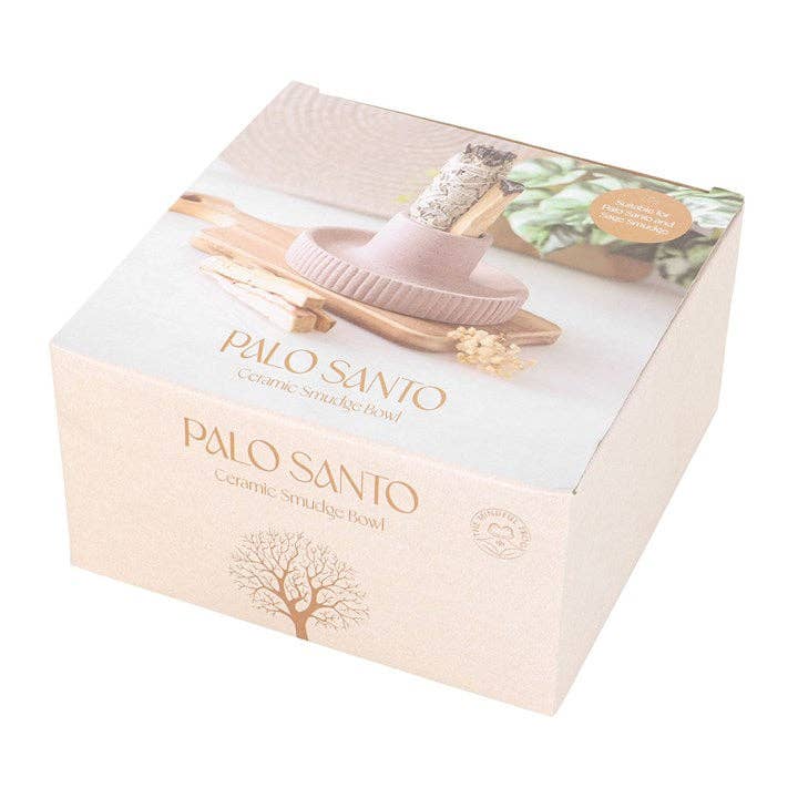 Räfflad Smudge Bowl i Keramik – Palo Santo