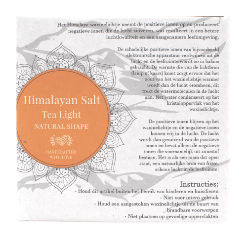 Himalayan Salt Tealight Holder White