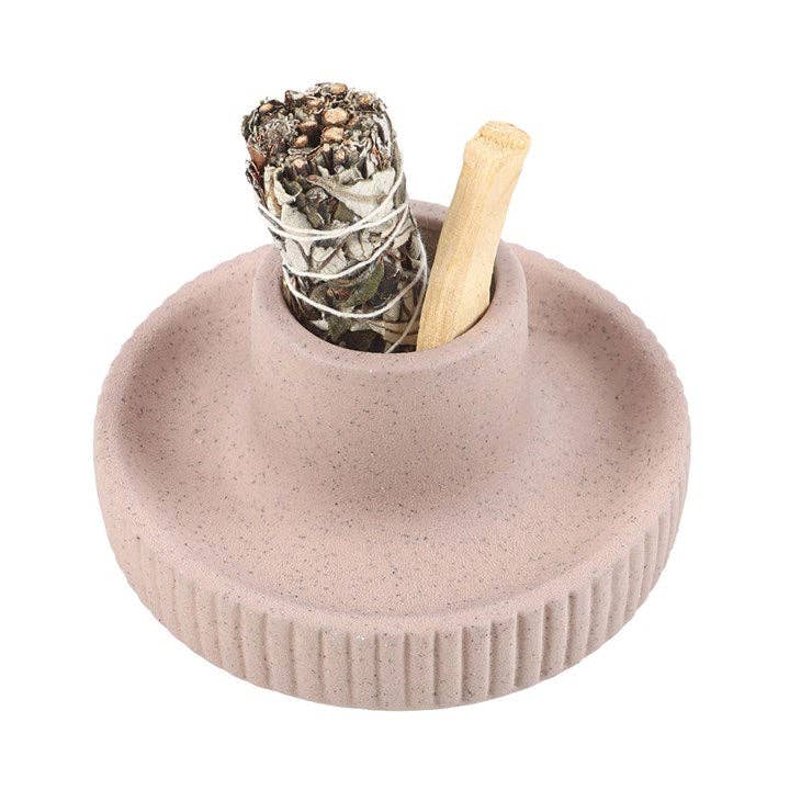 Räfflad Smudge Bowl i Keramik – Palo Santo