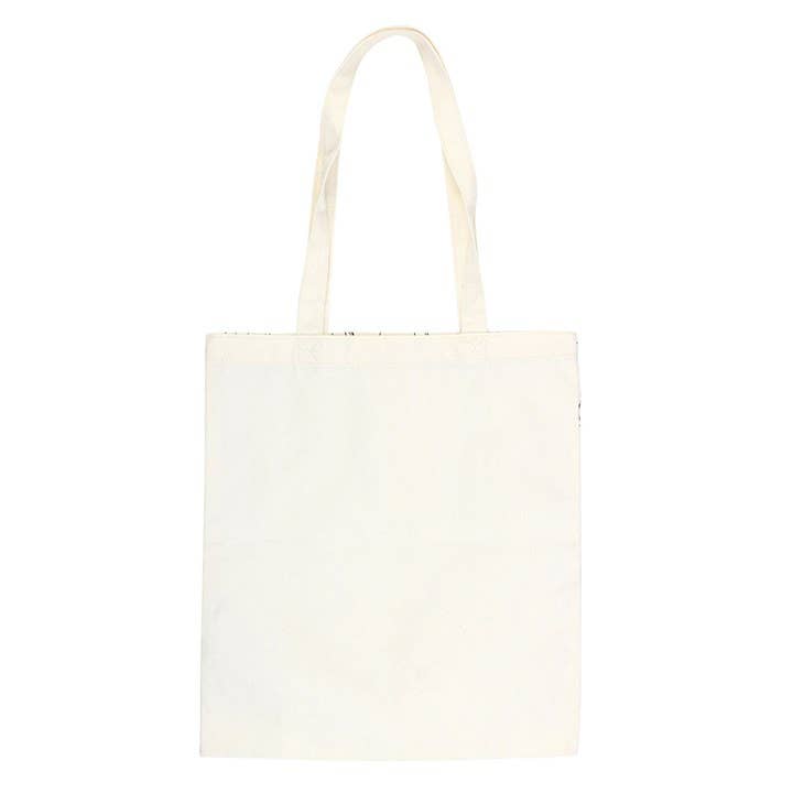 White Cat Print Tote Bag