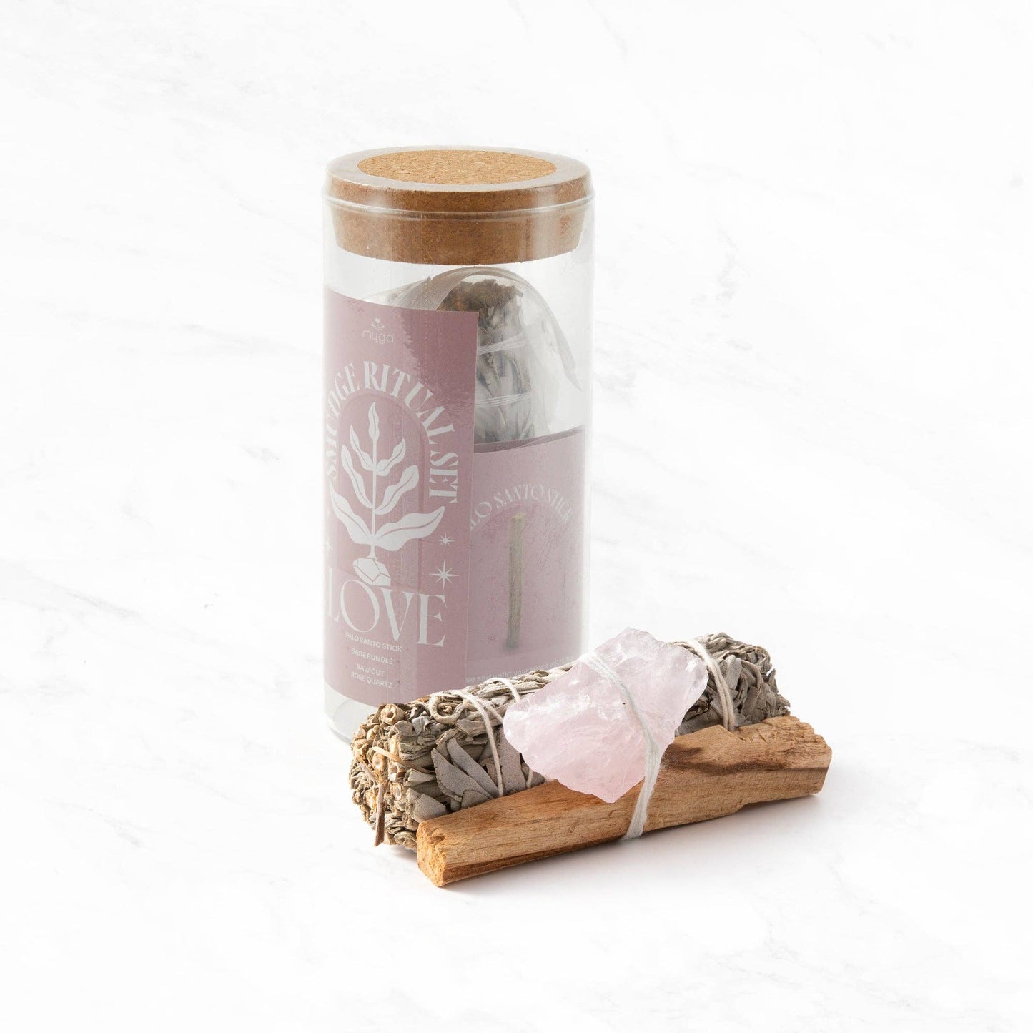 Smudge Ritual Set – Palo Santo, Salvia & Kristall