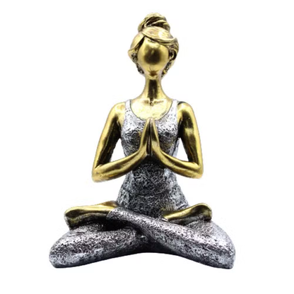 Yogadam i brons & silver (24cm) – hemdekoration, 24 cm