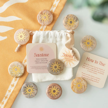 Solsten – Meditationssten med solmotiv