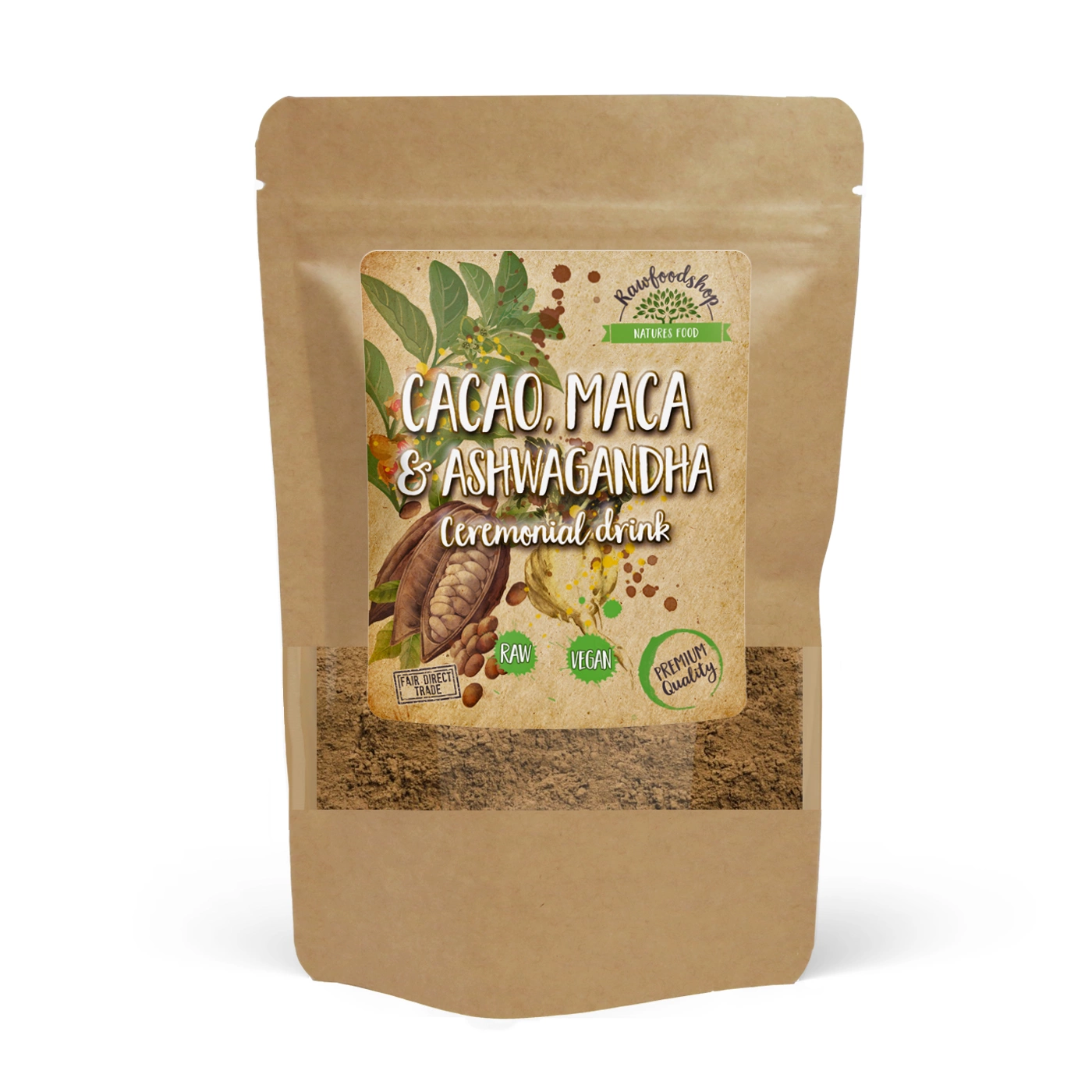 Ceremoniell Kakao – med Ashwagandha & Maca (100g)
